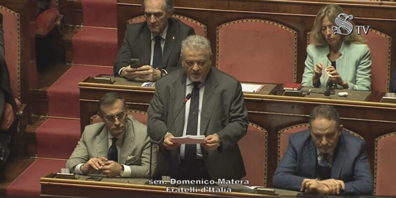 Il Senatore Matera interviene in Aula del Senato a sostegno del Presidente Meloni in vista del Consiglio Europeo