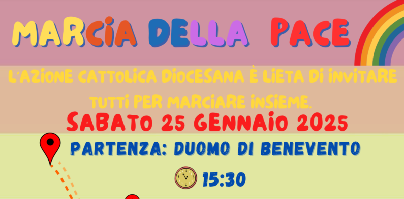 Benevento, La Pace in azione: sabato 25 gennaio la passeggiata organizzata dall’Azione Cattolica Italiana