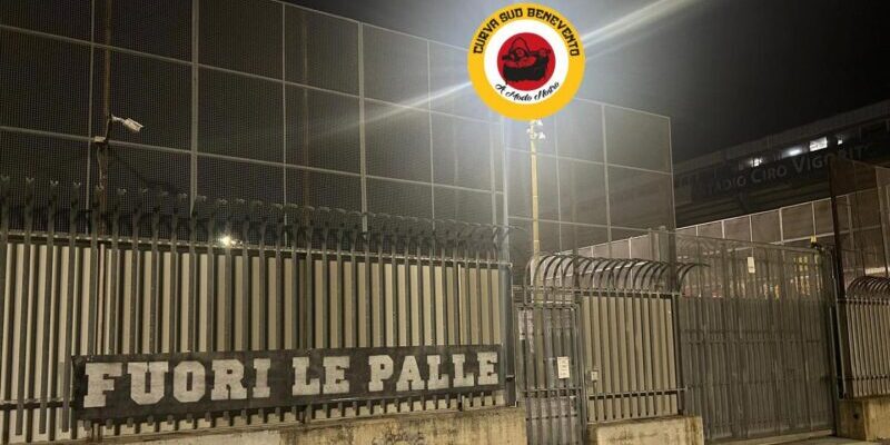 Benevento, la nota della Curva Sud: “Pretendiamo rispetto, vogliamo risposte chiare”