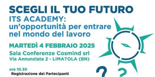 Presso la Cosmind una giornata informativa sugli ITS Academy – Istituti Tecnologici superiori