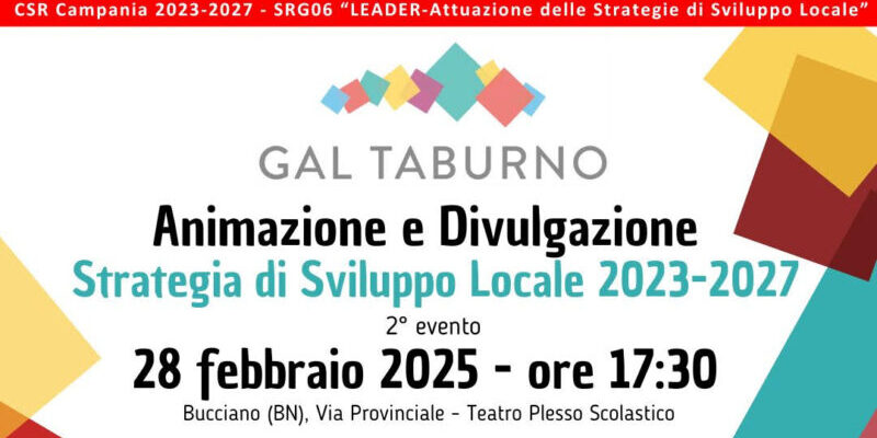 Il Gal Taburno continua la fase di animazione e divulgazione della Strategia di Sviluppo Locale