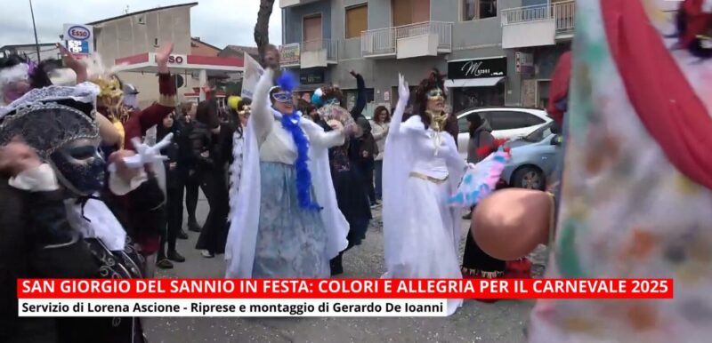 VIDEO – San Giorgio del Sannio in festa: colori e allegria per il Carnevale 2025