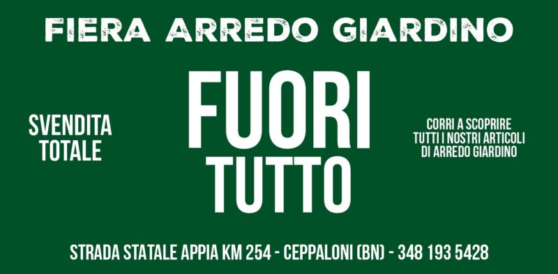 Fiera Arredo Giardino: svendita totale dal 24 marzo