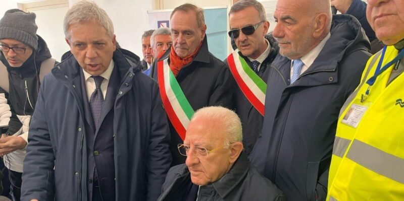 VIDEO – De Luca inaugura i pozzi a San Salvatore Telesino